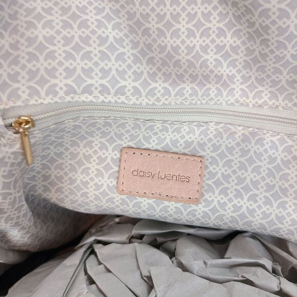 New DAISY FUENTES Blush Faux Lather Double Zip Around Backpack $98 - Picture 9 of 10